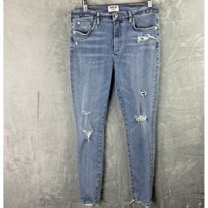 AGOLDE Skinny Jeans Women's 31 Medium Wash Distressed Denim 31x29